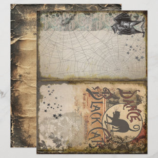 Black Cat Dance Collage Journal Paper