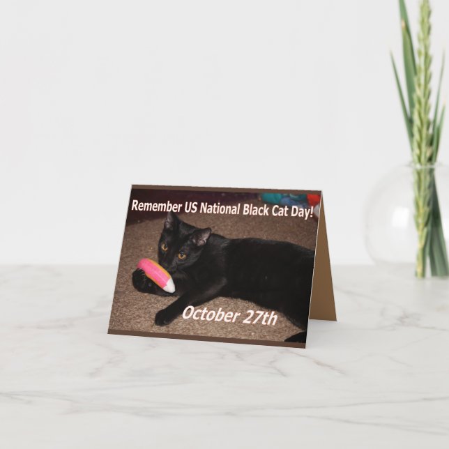 Black cat day card (Front)