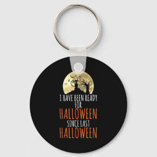 Black cat dead tree ready for halloween key ring