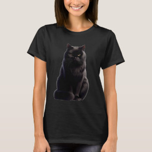 Black Cat Design Grumpy Black Cat T-Shirt