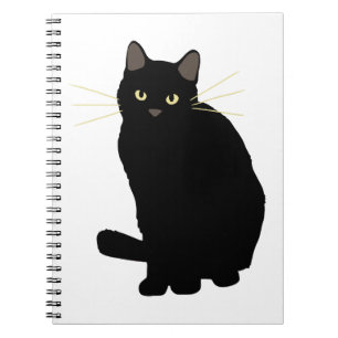 Black Cat Drawing Cute Black Cat Cat Mum Cat Lover Notebook