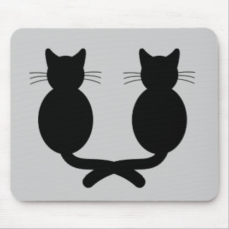 Black Cat Duo - Mousepad
