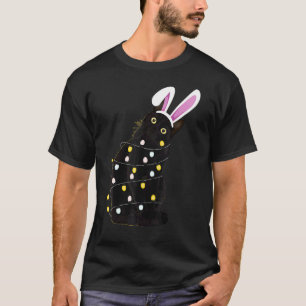 Black Cat Easter Decorations Lights Pajama Easter T-Shirt
