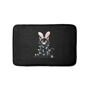 Black Cat Easter Pajama Funny Easter Decorations L Bath Mat