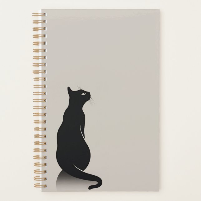 Black Cat Ecru Planner (Front)