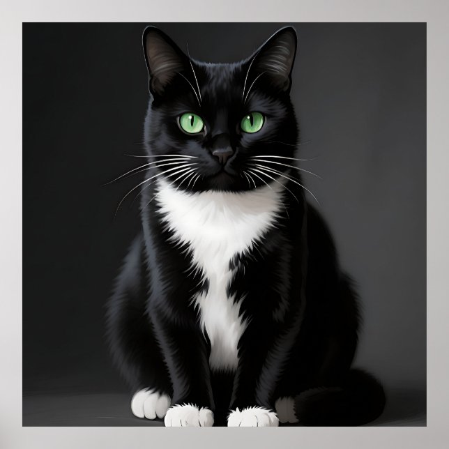 Black Cat Emerald Eyes Poster (Front)