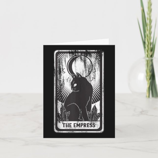 Black Cat Empress Tarot Card Tank Top  (Front)