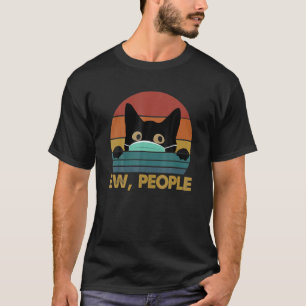 Black Cat Ew People Facemask Vintage Essential T-Shirt