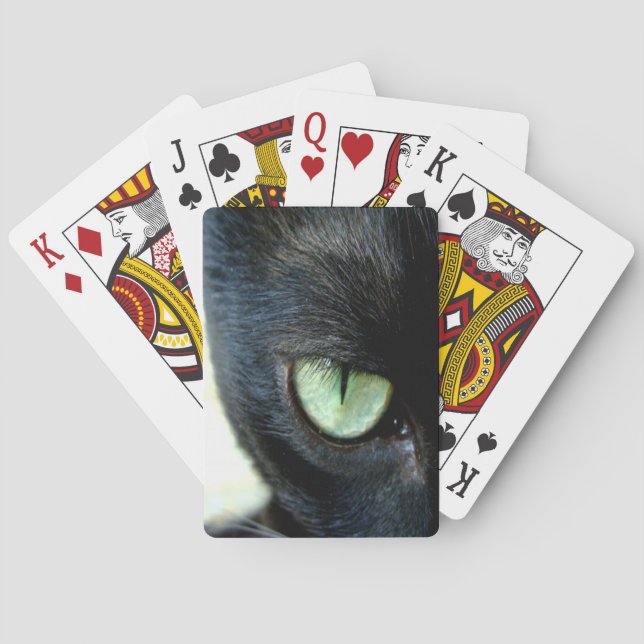 Black Cat Eye Playing Cards (Back)