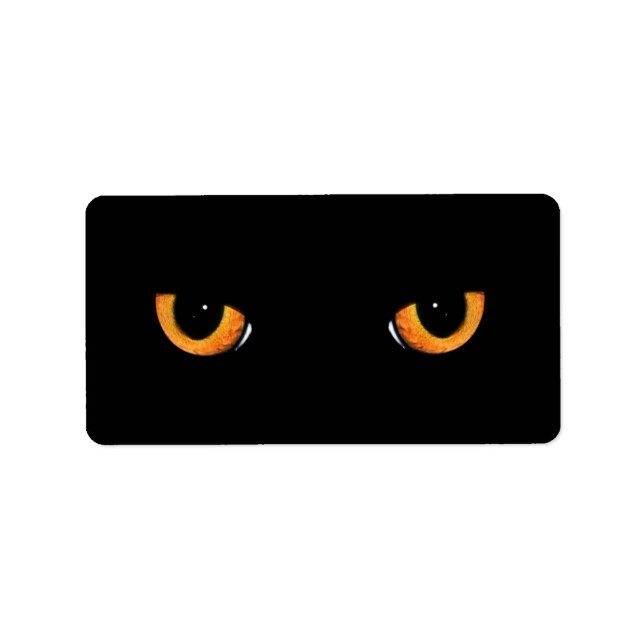 Black Cat Eyes Address Labels (Front)