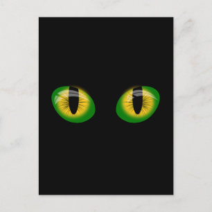 BLACK CAT EYES ART Postcard