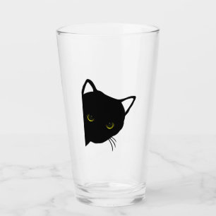 black cat eyes left glass