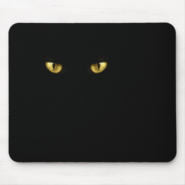 Black Cat Eyes Mousepad (Front)