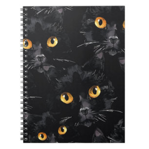 Black cat eyes notebook