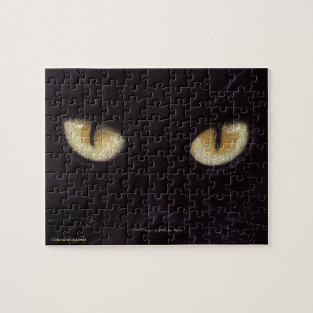 Black Cat Eyes Puzzle (Horizontal)