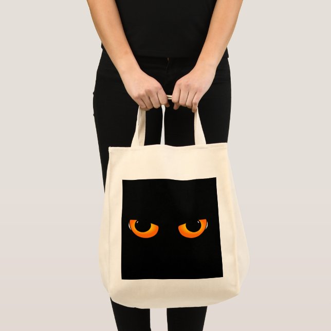 BLACK CAT EYES TOTE BAG (Front (Product))