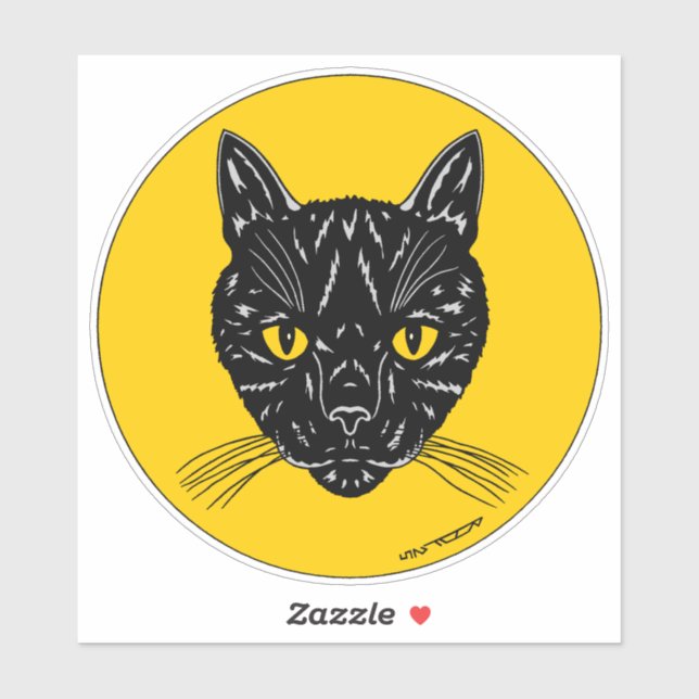 Black Cat Face (Sheet)