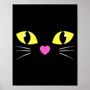 Black Cat Face Shirt _ Kids Easy Black Cat Poster