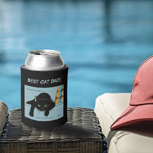 Black Cat Father's Day Can Cooler