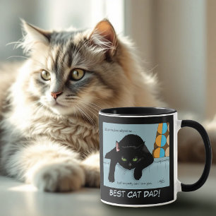 Black Cat Father's Day Mug