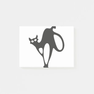 Black Cat Feline Animal Mammal Halloween Abstract. Post-it Notes