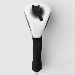 Black Cat Filing Nails Golf Head Cover