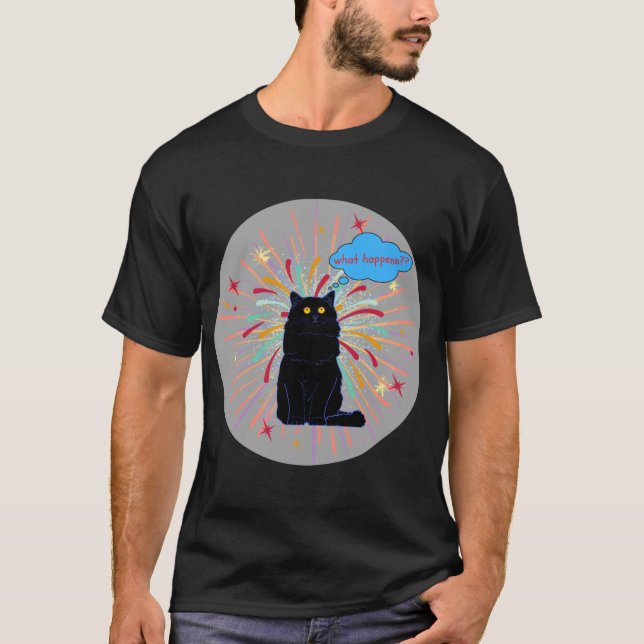 Black Cat Firecrackers T-shirt (Front)