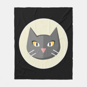 Black Cat Fleece Blanket