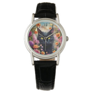 Black Cat Flowers Garden Cat 736 Watch