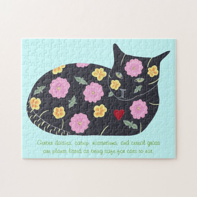 Black Cat Flowers Plants Cats Can Eat Puzzles (Horizontal)