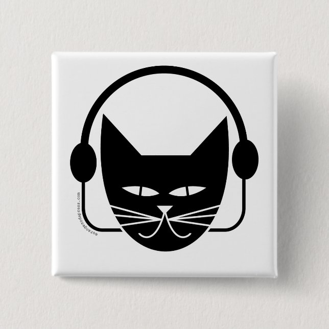 Black Cat FM Pin (Front)