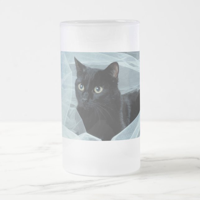 Black Cat Frosted Mug (Center)