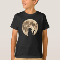 Black Cat Full Moon Silhouette