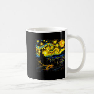 Black Cat Funny Cat Lover Mom Daddy Starry Night V Coffee Mug