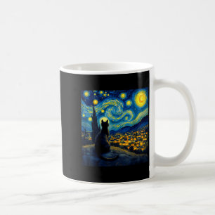 Black Cat Funny Cat Lover Mom Daddy Starry Night V Coffee Mug