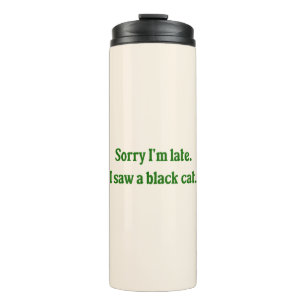 Black Cat Funny Thermal Tumbler