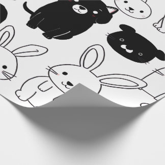 Black Cat Gift Wrapping Paper