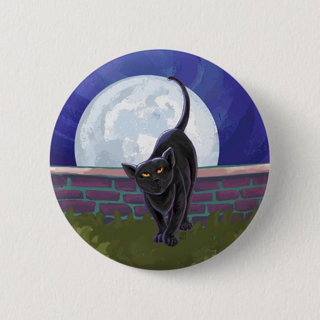 Black Cat Gifts & Accessories 6 Cm Round Badge (Front)