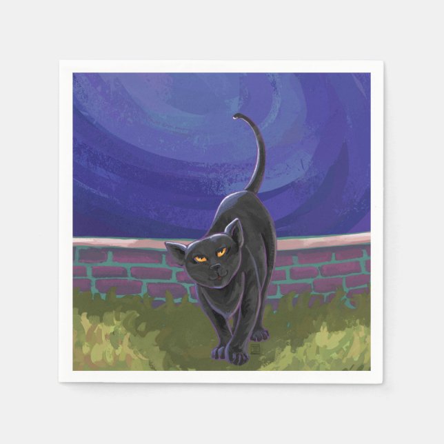 Black Cat Gifts & Accessories Napkin (Front)