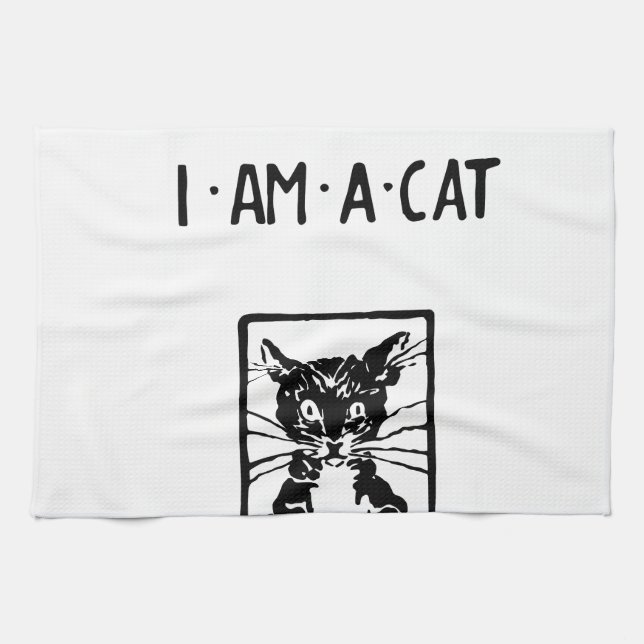 Black Cat Gifts Tea Towel (Horizontal)