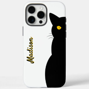 BLACK CAT Golden Eyes Customisable iPhone 16 Pro Max Case