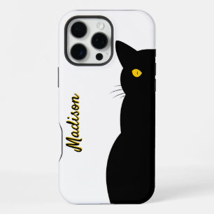 BLACK CAT Golden Eyes Customisable iPhone 16 Pro Max Case