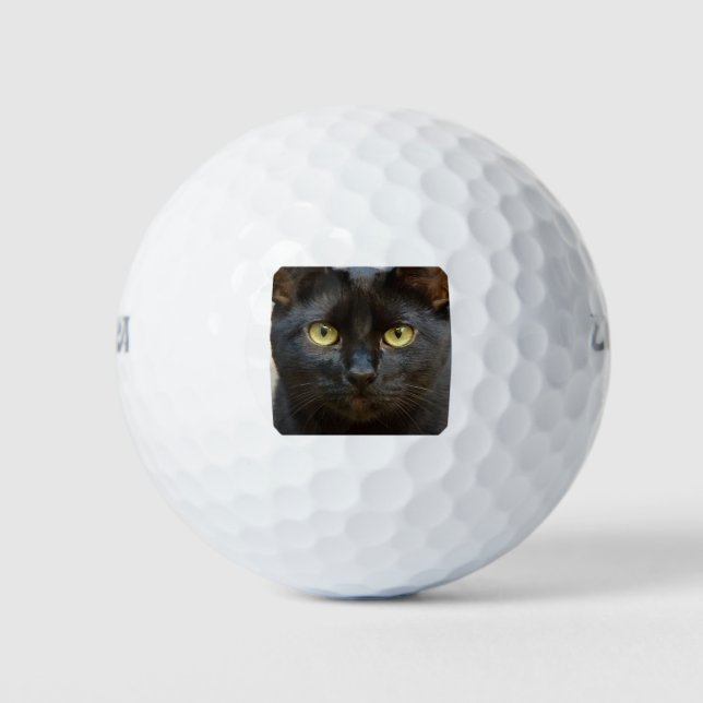 Black cat golf balls (Front)