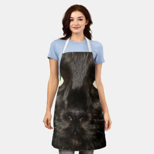 Black Cat Gorgeous Artistic Pet Portrait Apron