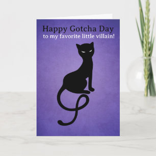 Black Cat Gotcha Day Card - Funny Void Cat