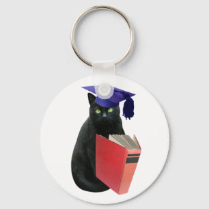 Black Cat Grad Key Ring