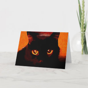 Black Cat Greeting Card
