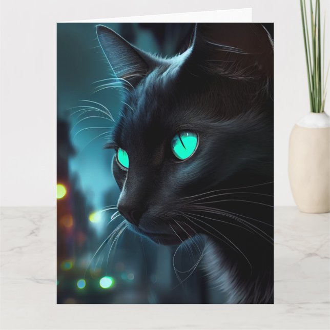 Black Cat greeting cards (Front)