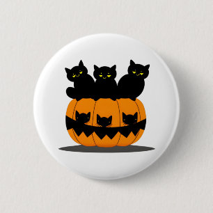 Black cat Halloween 6 Cm Round Badge