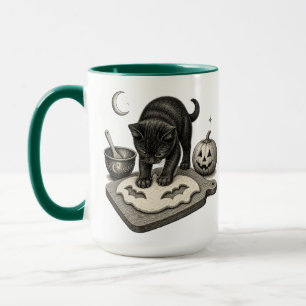 Black Cat Halloween Baking Mug